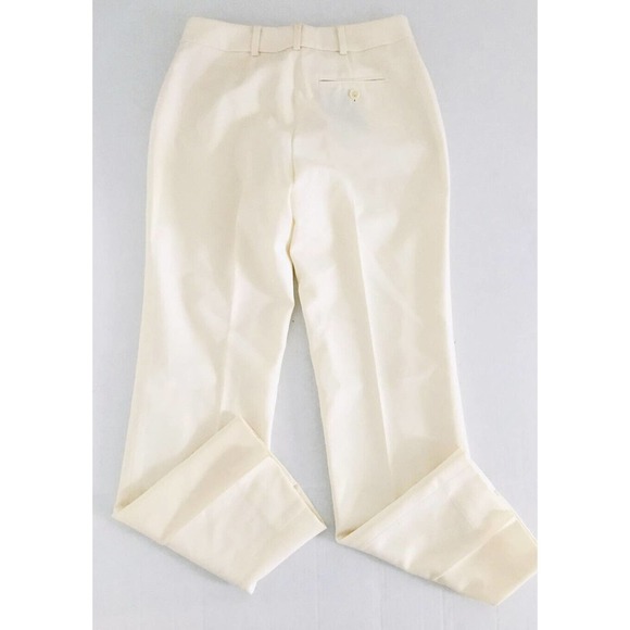 Brooks Brothers | Caroline Fit Wool Trouser Womens Petites 0P Beige Straight - Picture 5 of 12